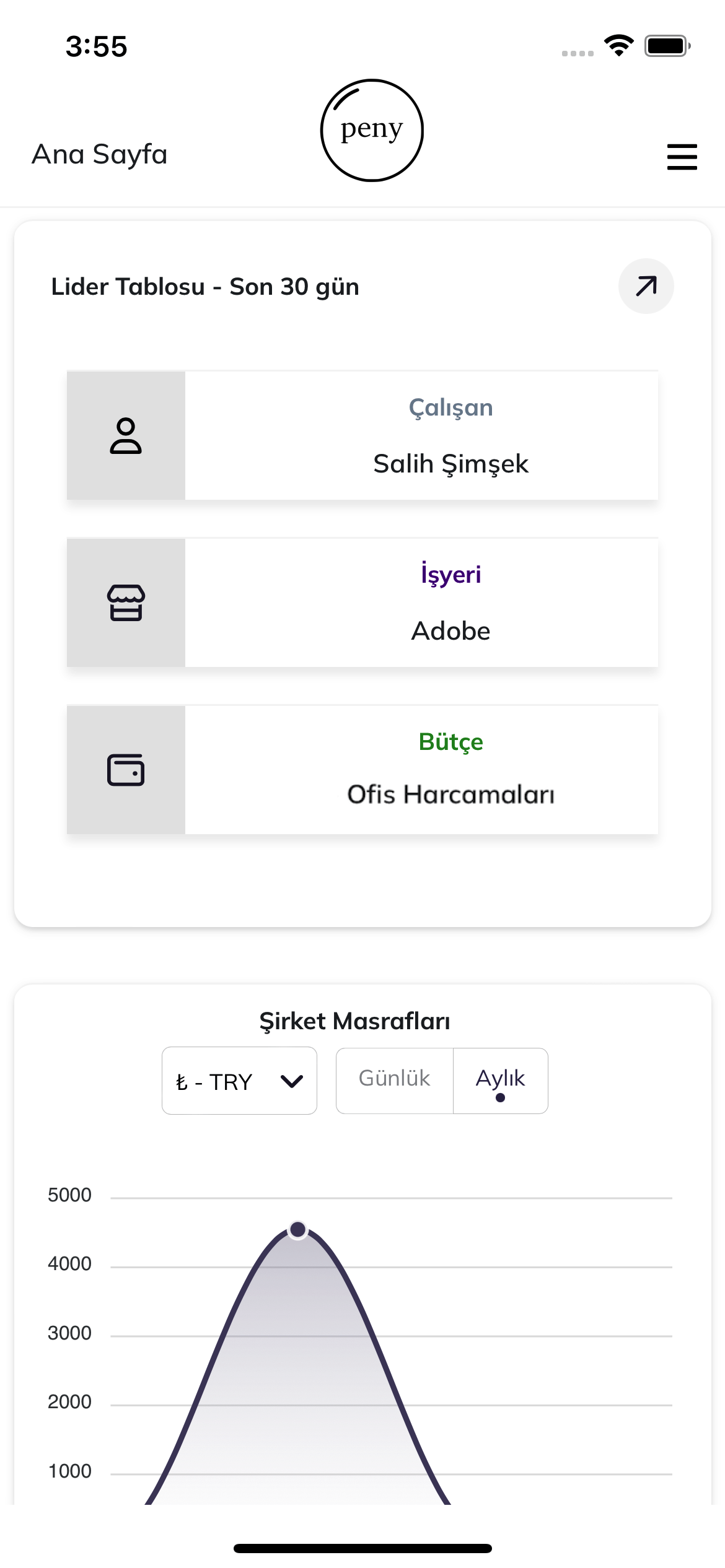 App Dashboard Mobile